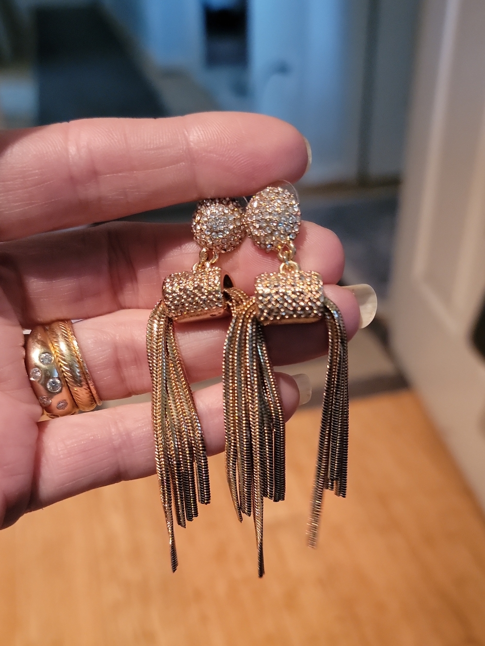Sugarfix By Bauble Bar Gold-Tone Crystal Tassel Drop Earrings